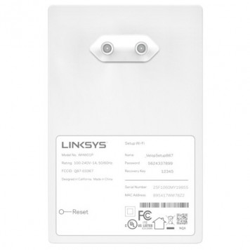 Повторитель Wi-Fi Linksys Velop Whole Home Intelligent Mesh WiFi System Plug-In Node (WHW0101P)-1